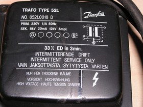 تصویر ترانس جرقه زن دو وایر دانفوس Ignition Transformer Danfoss TRAFO 52 L