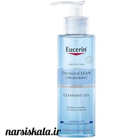 تصویر ژل شستشو و پاک کننده آرایش هیالورونیک اسید اوسرین Eucerin 