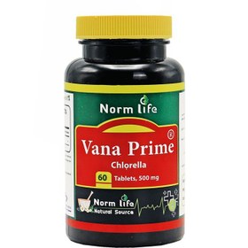 تصویر قرص وانا پرایم کلرلا 500 میلی گرم نورم لایف 60 عدد Norm Life Vana Prime Chlorella 500 mg 60 Tablets