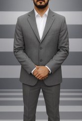 تصویر کت شلوار مردانه ،طوسی ،اداری - طوسی / 