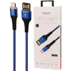 تصویر کابل میکرو یو اس بی Yesido CA35 2.4A 1.2m Yesido CA35 2.4A 1.2m microUSB cable