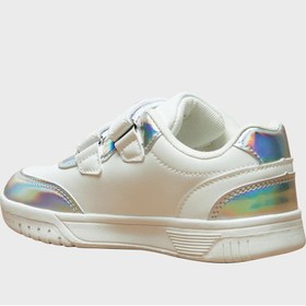 تصویر کفش‌ ورزشی بچگانه با چسب ولکرو مدل پایین برند shoexpress Kids Velcro Low Top Sneakers