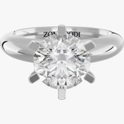 تصویر انگشتر سولیتر تک تخمه ۲ قیراط 