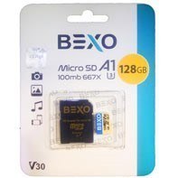 تصویر کارت حافظه ۱۲۸ گیگابایتی Bexo C10 U3 Memory 128 GB Bexo C10 U3 100 MB/S 667X