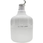 تصویر چراغ اضطراری شارژی ۲۰۰ وات با نور مهتابی 