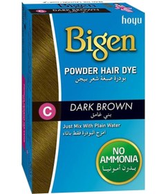 تصویر رنگ موی پودری قهوه‌ای تیره ۶ گرم برند bigen Powder Hair Dye Dark Brown 6grams