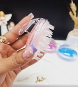 تصویر برس ماساژور و سر شور سیلیکونی - صورتی 