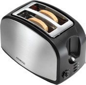 تصویر KENWOOD Toaster 2 Slice Bread Toaster with Adjustable Browning Control, Removable Crumb Tray for Easier Cleaning, Automatic Pop Up, Defrost, Warm & Cancel Function TCM02.A0BK Silver/Black 