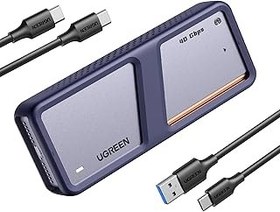 تصویر UGREEN 40Gbps M.2 NVMe Enclosure, USB4 SSD Enclosure with Cooling Fan, NVMe Enclosure for MacBook, M.2 Enclosure Support M/B+M Key Size 2280/2260/2242/2230 Compatible with Thunderbolt 3/4/USB4/3.2/3.1 