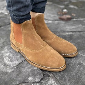 تصویر بوت مردانه چلسی عسلی باکسی کد 27893 - 44 