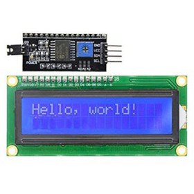 تصویر نمایشگر LCD کاراکتری 16*2 آبی با رابط I2C 