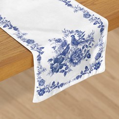 تصویر رانر مخمل، مستطیل، آسترکشی و قیطان دوزی، کد: R135-76 