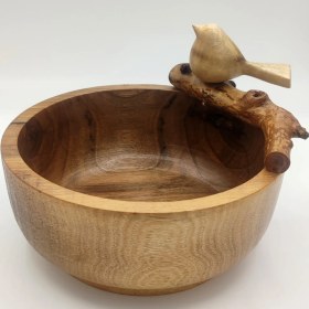 تصویر کاسه چوبی شاخه دار 