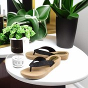 تصویر دمپایی لاانگشتی زنانه پاپا مدل ترمه با الیاف مصنوعی 