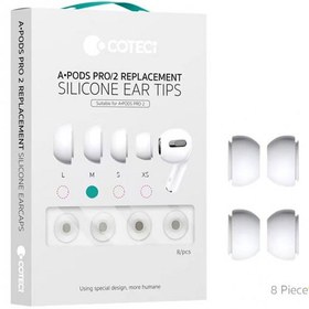 تصویر سری سیلیکونی ایرپاد پرو کوتسی Coteci Silicone Ear Tips Pods Pro/2 73051 