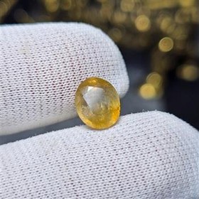 تصویر نگین سنگ یاقوت زرد معدنی کد 35538 