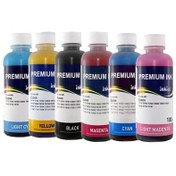 تصویر جوهر شش رنگ اینک تک (داخلی) برای پرینترهای اپسون مدل Epson Inktec 100ml Inktec Ink CMYLCLMK 100ml For Canon Printers