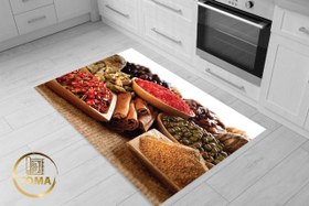 تصویر فرشینه آشپزخانه طرح ادویه کد۵۱ kitchen rug 051