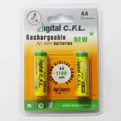 تصویر باتری شارژی قلمی سی اف ال 1100 میلی آمپر مدل CFL CFL Rechargable Battery AA 1100mAh