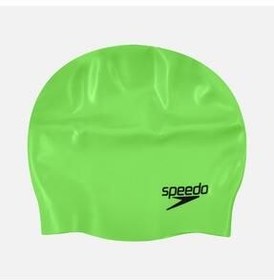 تصویر کلاه شنا سبز مردانه و زنانه استخوان سیلیکون اورجینال اسپیدو SPEEDO 