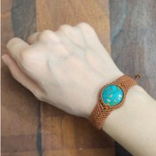 تصویر دستبند فیروزه و میکرومکرومه 