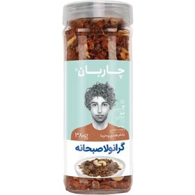 تصویر گرانولا وگان چاربان بادام هندی و خرما وزن ۳۸۰ گرم 