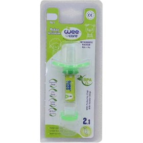 تصویر پستانک وی کر کد 111 همراه با زنجیر_صورتی Weecare Pacifier Code 11