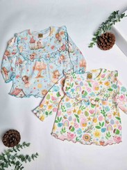 تصویر ست پوشاک دخترانه ریلی سایز ۳۵ تا ۴۵ طرح خرگوش و فرشته 