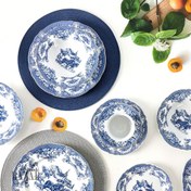 تصویر سرویس غذاخوری چینی پردیس طرح ویلیج ۳۰ پارچه مناسب ۶ نفر 