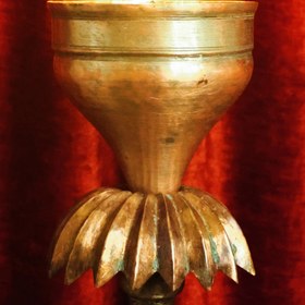 تصویر چراغ پیه سوز مسی 