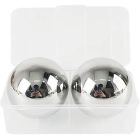 تصویر یخ استیل گوی جفتی بزرگ 