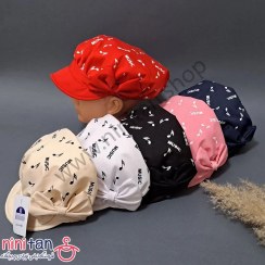 تصویر کلاه بچگانه نقابدار پفی دخترانه طرح موزیک سایز L 