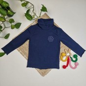 تصویر بلوز نوزادی آستین بلند برند لوپیلو طرح برف یقه اسکی بنفش رنگ - 12 تا 24 ماه 