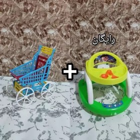 تصویر اسباب بازی چرخ خرید به همراه (یک عدد روروئک رایگان) 