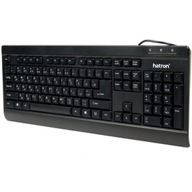 تصویر کیبورد هترون مدل HK210 با حروف فارسی Hatron HK210 Keyboard With Perisan Letters