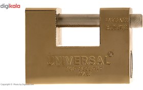 تصویر قفل کتابي يونيورسال مدل gold 94 mm ا Universal gold 94 mm Padlock Universal gold 94 mm Padlock