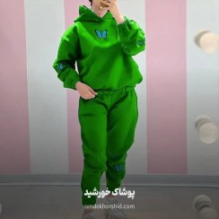 تصویر ست جاگر هودی کراپ شلوار پروانه 