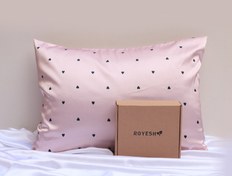 تصویر روبالشی ساتن ابریشم طرح قلب 