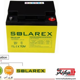 تصویر باتری یو پی اس 12 ولت 42 آمپر سولارکس ا Solarex PE12-42 VRLA Battery Solarex PE12-42 VRLA Battery
