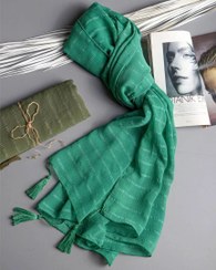 تصویر شال نخی مجلسی طرح میله ای مارتاشاپ 