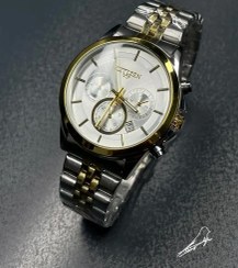 تصویر سیتیزن سه موتور فعال کورنوگراف بند دورنگ صفحه سفید (CITIZEN) 