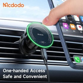 تصویر پایه نگهدارنده و شارژر بی سیم گوشی موبایل مک دودو مدل CH-512 Mcdodo CH-2340 wireless charger and phone holder