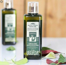 تصویر روغن ارگانیک عصاره زیتون طبیعی ESSENTAIL معطر پوست و مو حجم 200 میل ESSENTIAL natural olive extract organic oil for skin and hair, volume 200 ml