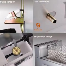 تصویر سرخکن تک لگن گازی ۶ لیتری فونیکس PHOENIX 