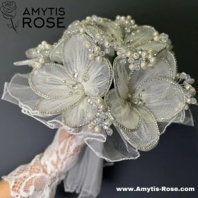 تصویر دسته گل عروس تمیس مدل 301 