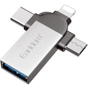 تصویر تبدیل Earldom ET-OT93 OTG USB3.0 To MicroUSB / Lightning / Type-C Earldom ET-OT93 OTG USB3.0 To MicroUSB / Lightning / Type-C Adapter