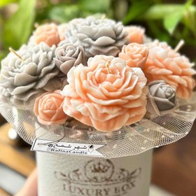 تصویر باکس گل شمع کوچک شیک 