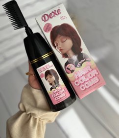 تصویر رنگ مو گیاهی آلبالویی 