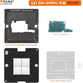 تصویر شابلون طبقات سامسونگ AMAOE S21 (G991U) 