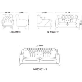 تصویر ست 7 نفره مبل راحتی با اتومان نیلپر مدل کارین KARIN Nilper sofa - Karin